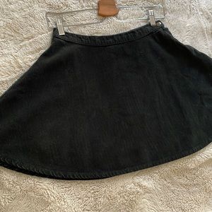 American apparel black corduroy circle mini skirt